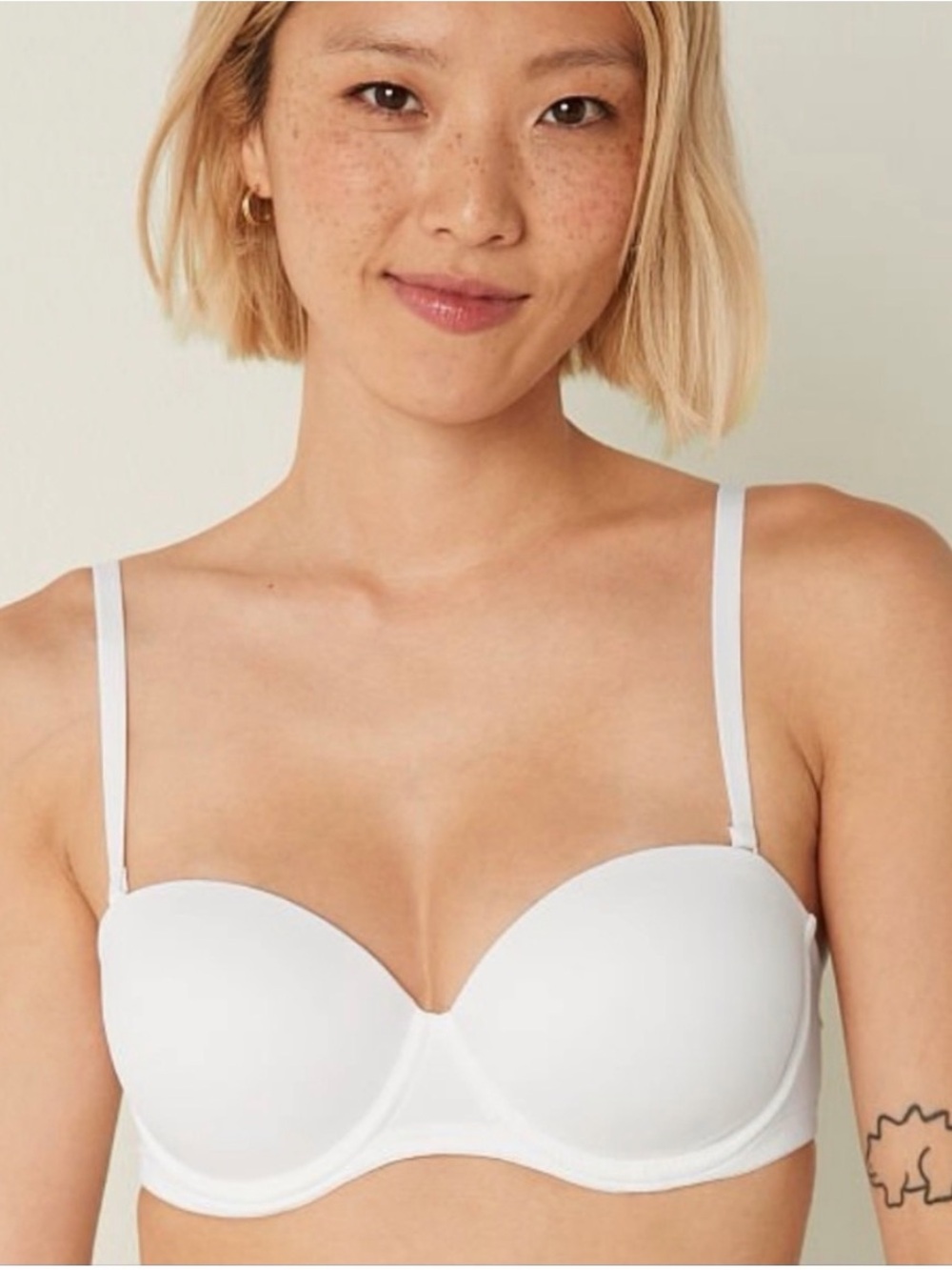 PINK Victoria's Secret Convertible Strapless Bra, size 34A, color: Classic White